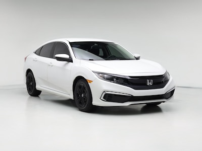 White 2019 Honda Civic LX