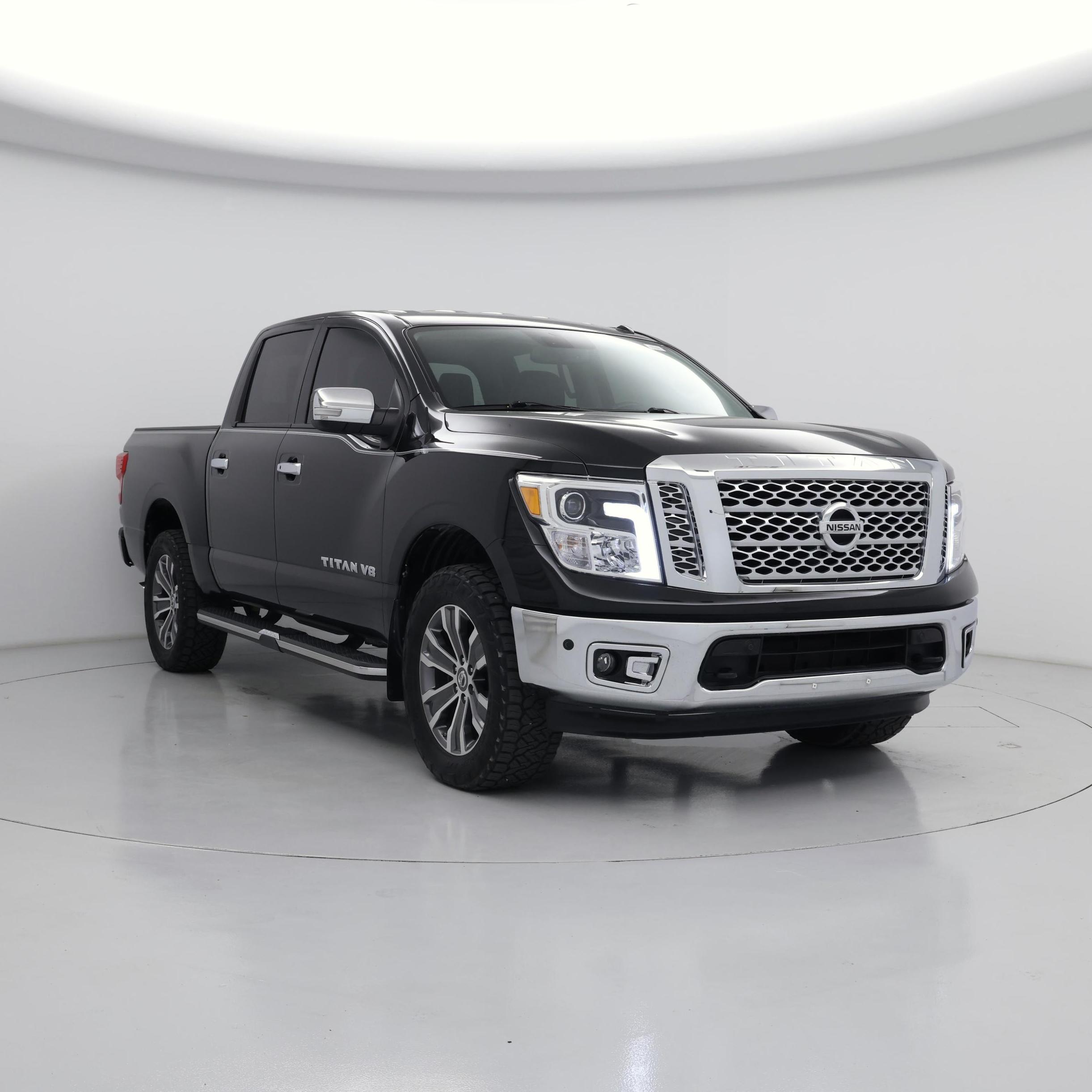 Black 2019 Nissan Titan Pickup Truck Four-Wheel Drive Automatic