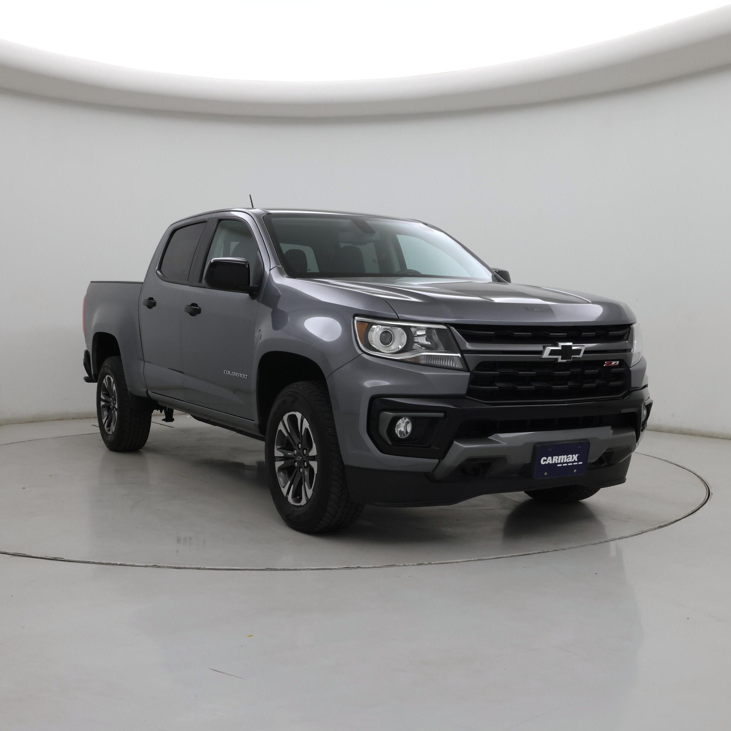 Gray 2021 Chevrolet Colorado Z71 Crew Cab 4WD Pickup Truck Four-Wheel Drive Automatic