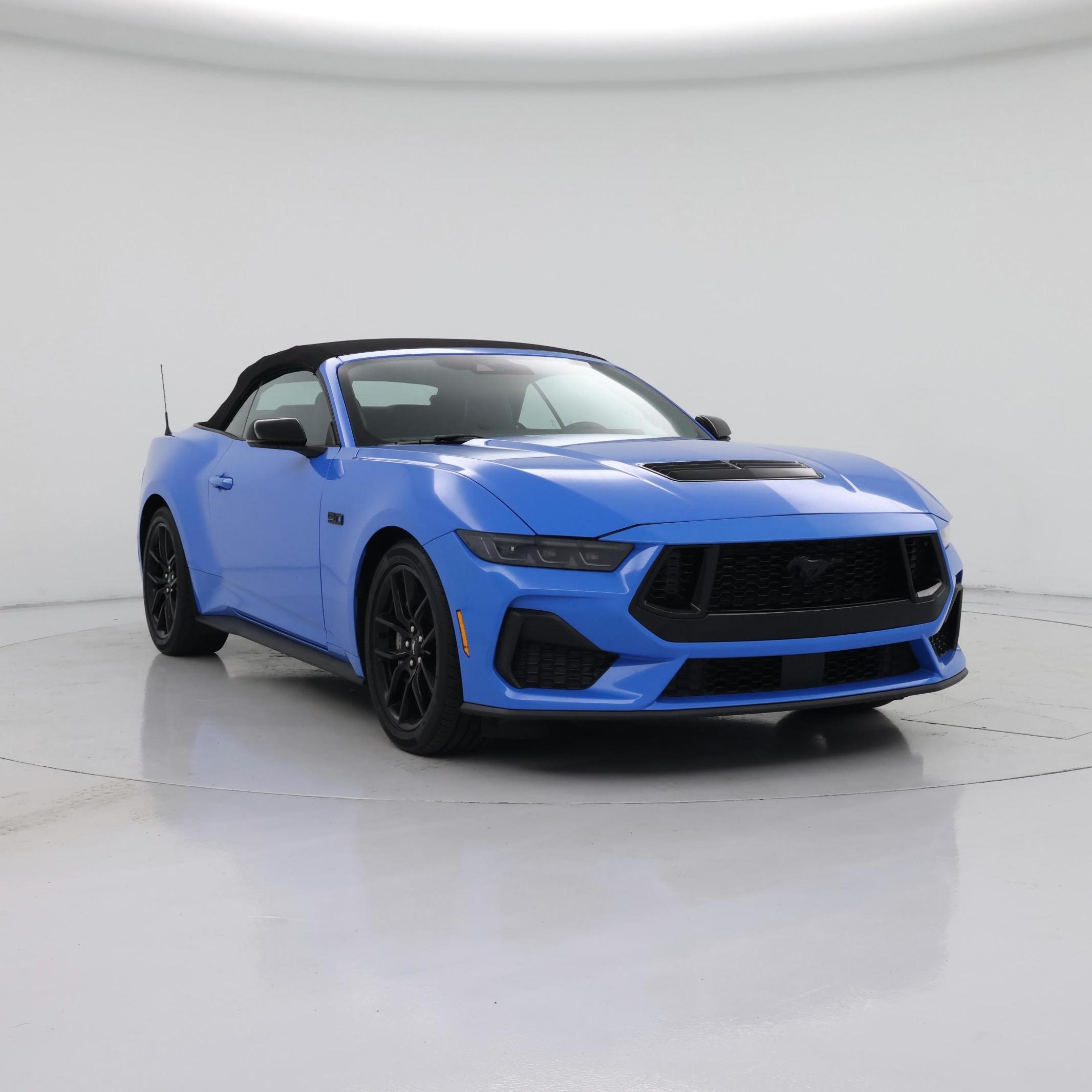 Blue 2024 Ford Mustang GT Premium Convertible RWD Convertible Rear-Wheel Drive Automatic