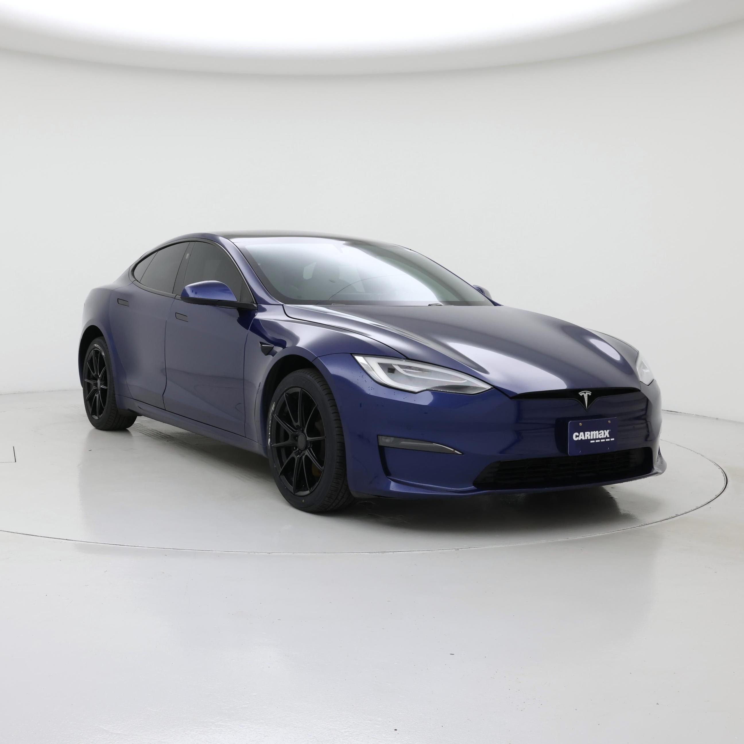Blue 2021 Tesla Model S Sedan All-Wheel Drive Automatic