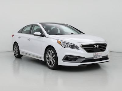 White 2015 Hyundai Sonata Limited