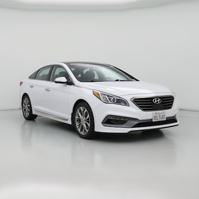 White 2015 Hyundai Sonata Limited