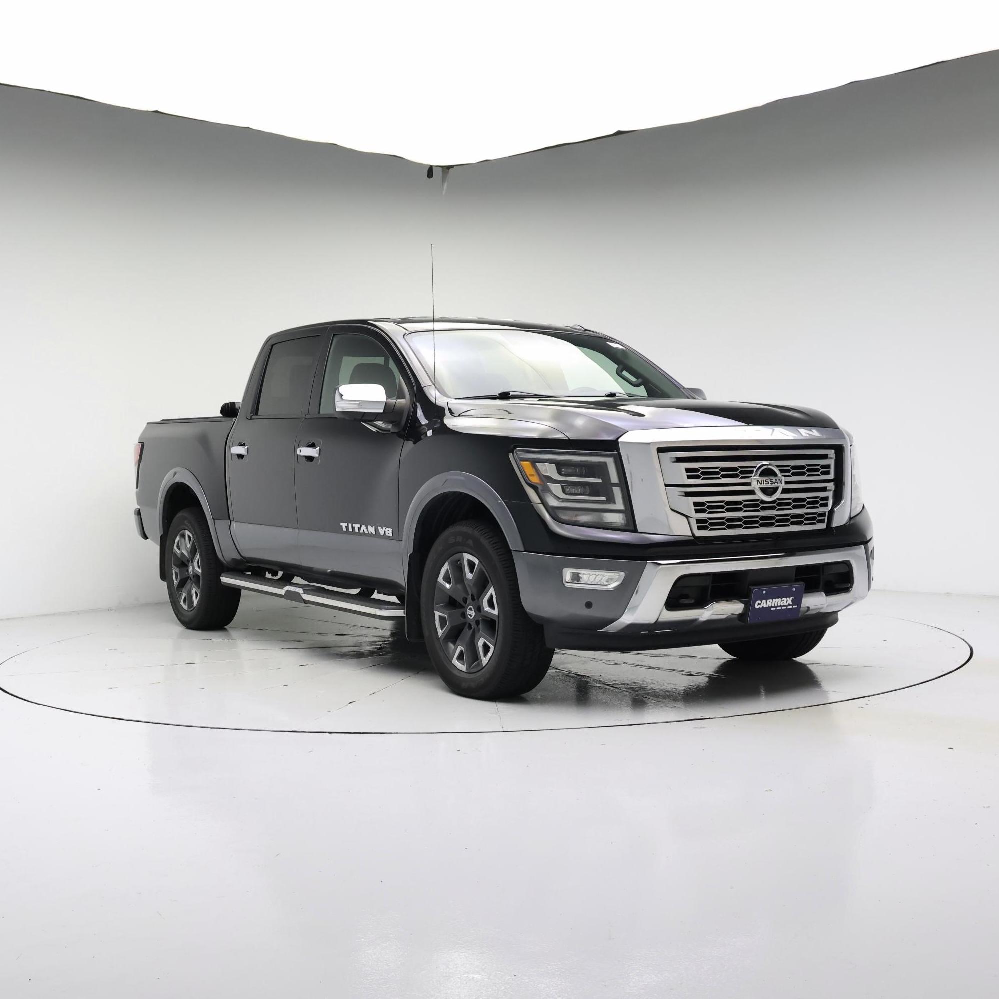 Black 2020 Nissan Titan Pickup Truck Four-Wheel Drive Automatic
