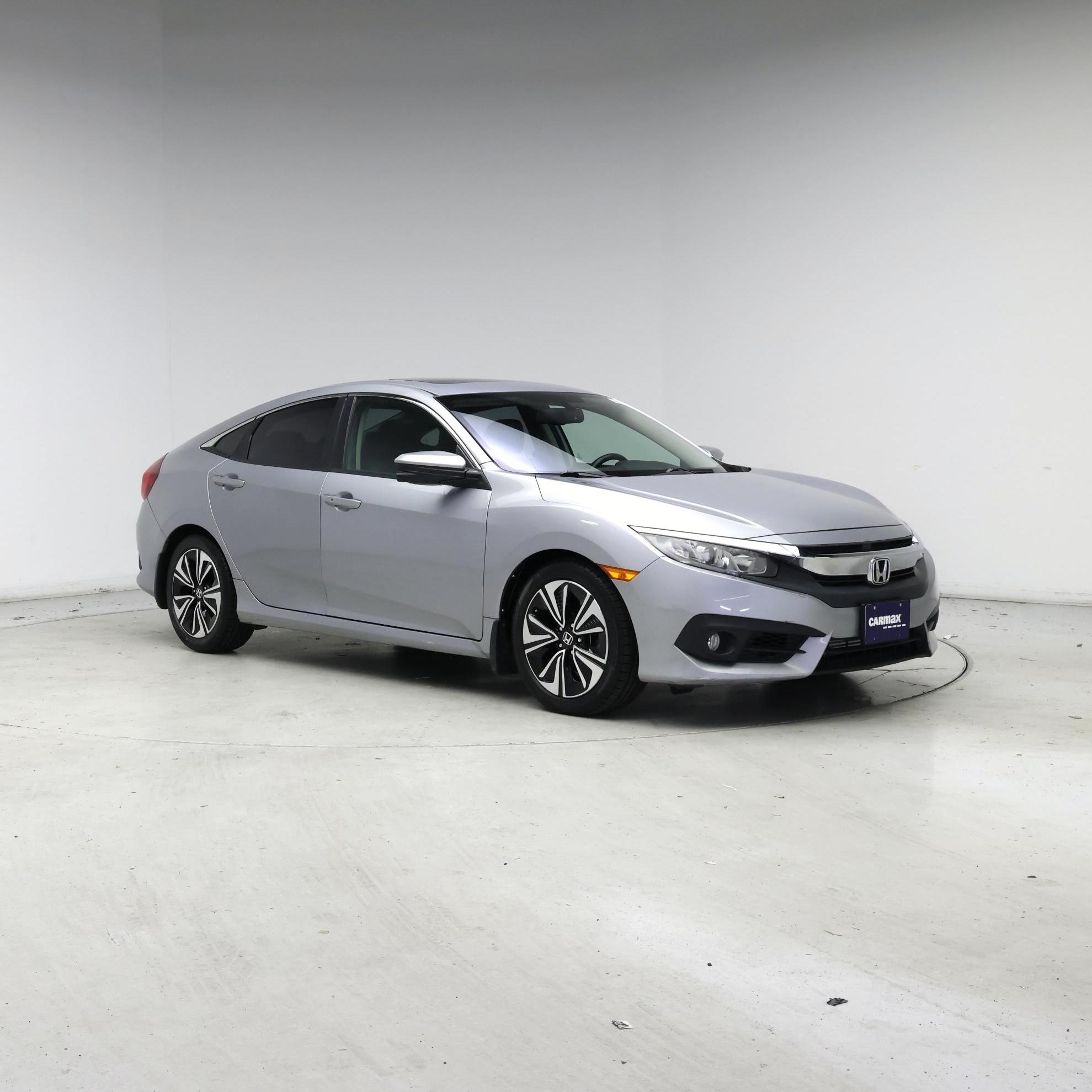 Silver 2017 Honda Civic EX-L Sedan Front-Wheel Drive Automatic