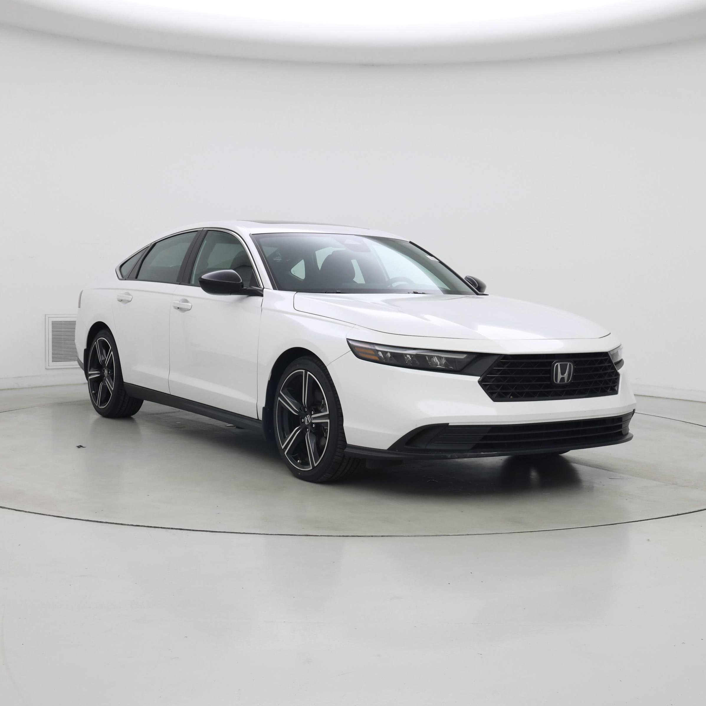 White 2023 Honda Accord Hybrid Sport FWD Sedan Front-Wheel Drive Automatic