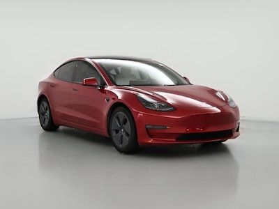 Red 2022 Tesla Model 3 Long Range