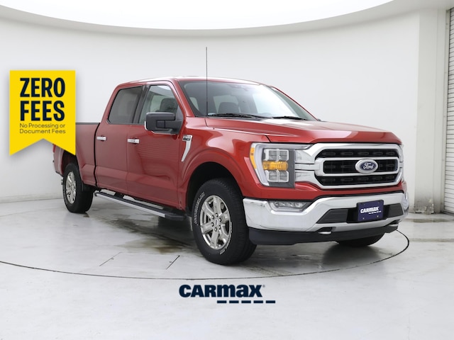 Red 2021 Ford F-150 Pickup Truck Four-Wheel Drive Automatic