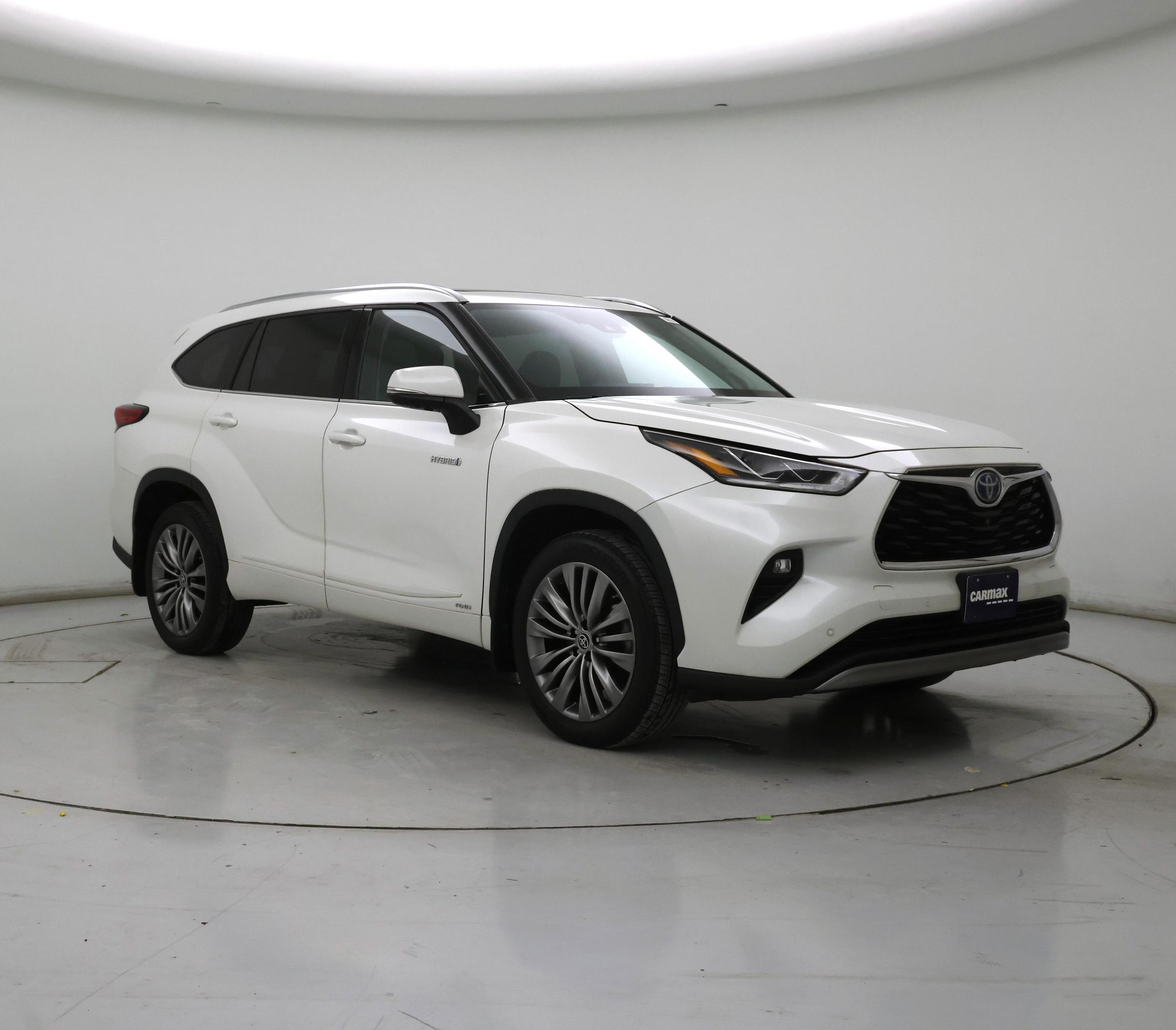 White 2021 Toyota Highlander Hybrid Platinum AWD SUV / Crossover All-Wheel Drive Automatic