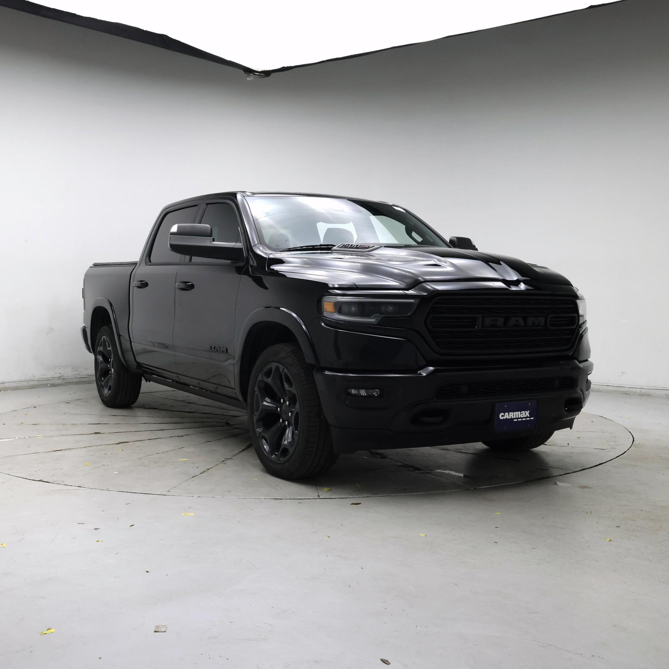 Black 2022 RAM 1500 Limited Crew Cab 4WD Pickup Truck Four-Wheel Drive Automatic
