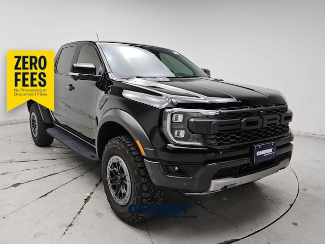 Black 2024 Ford Ranger Raptor SuperCrew 4WD Pickup Truck Four-Wheel Drive Automatic