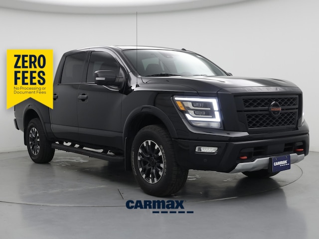 Black 2021 Nissan Titan PRO-4X Crew Cab 4WD Pickup Truck Four-Wheel Drive Automatic