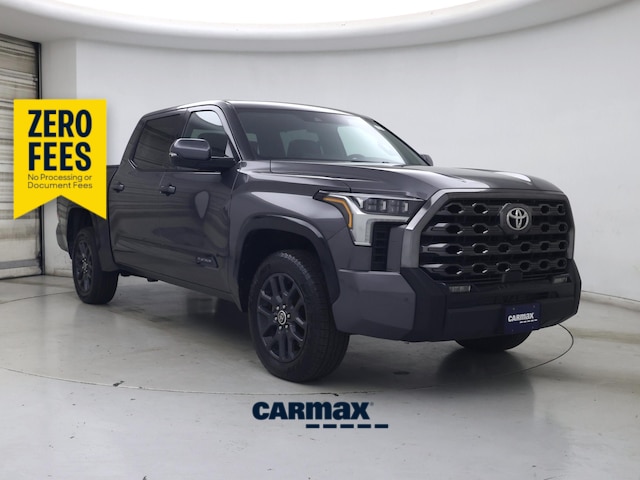 Gray 2023 Toyota Tundra Platinum CrewMax Cab 4WD Pickup Truck Four-Wheel Drive Automatic