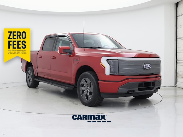 Red 2023 Ford F-150 Lightning Lariat SuperCrew AWD Pickup Truck All-Wheel Drive Automatic