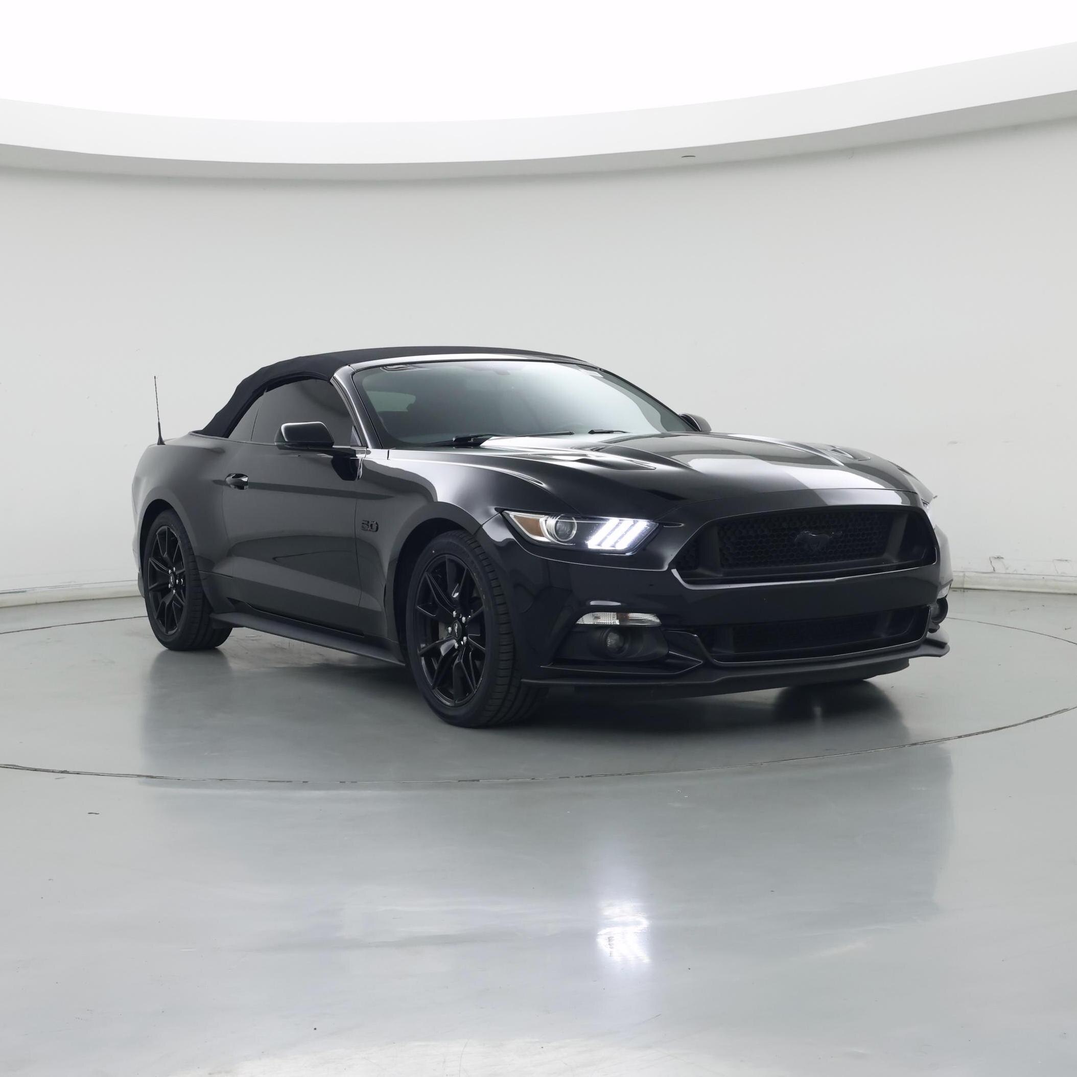 Black 2017 Ford Mustang Convertible Rear-Wheel Drive Automatic
