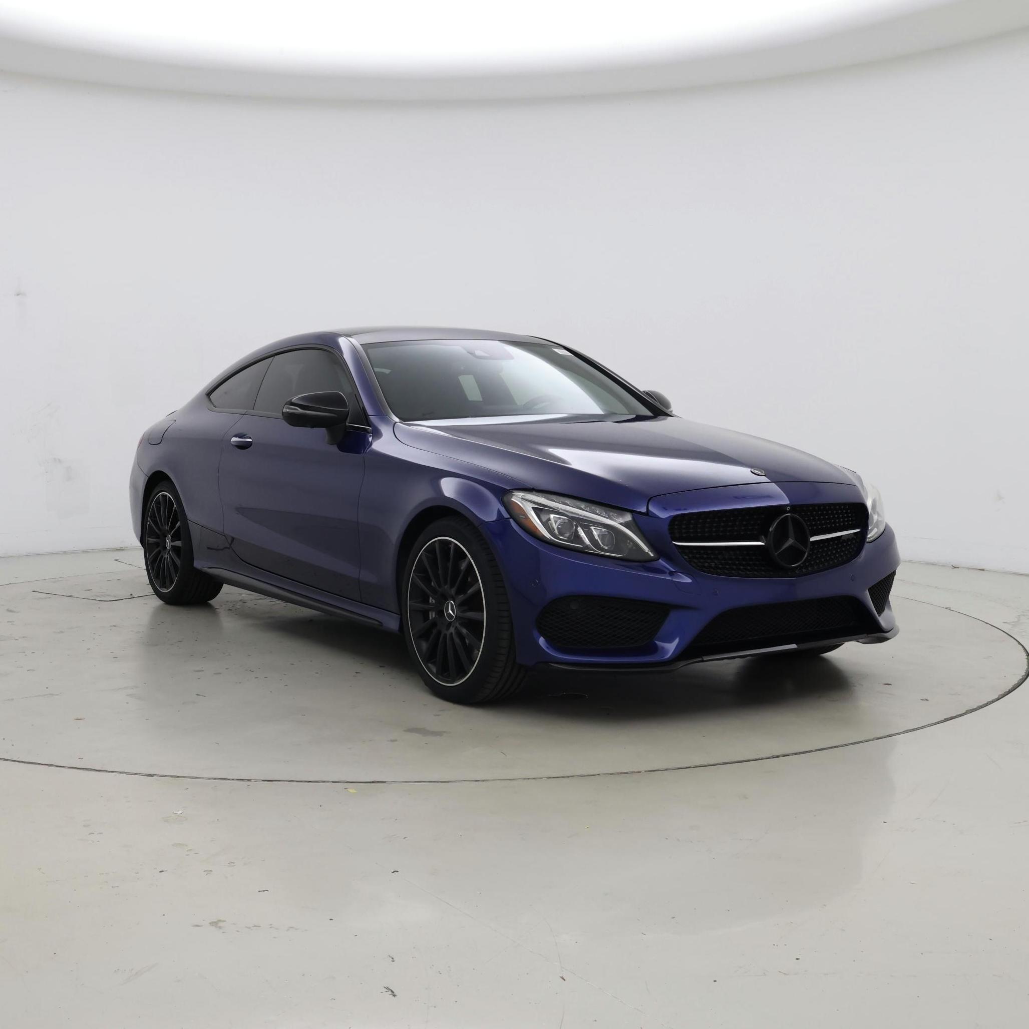 Blue 2018 Mercedes-Benz C-Class Coupe All-Wheel Drive Automatic