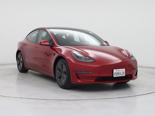 Red 2021 Tesla Model 3 Standard Range Plus RWD Sedan Rear-Wheel Drive Automatic