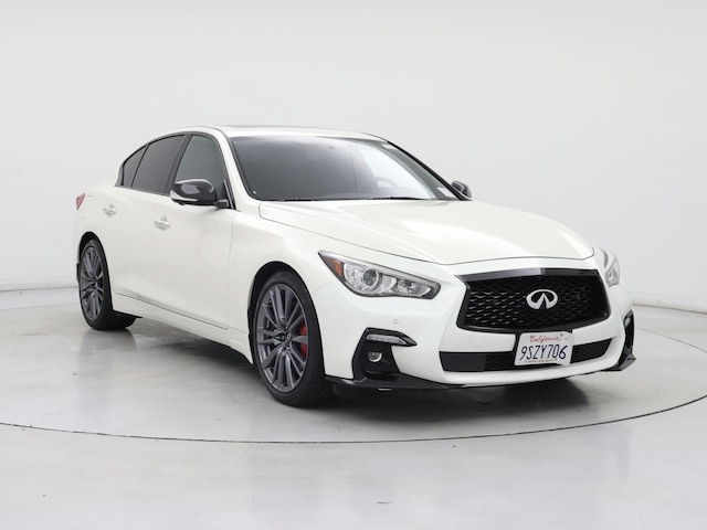 White 2023 INFINITI Q50 Red Sport 400 RWD Sedan Rear-Wheel Drive Automatic
