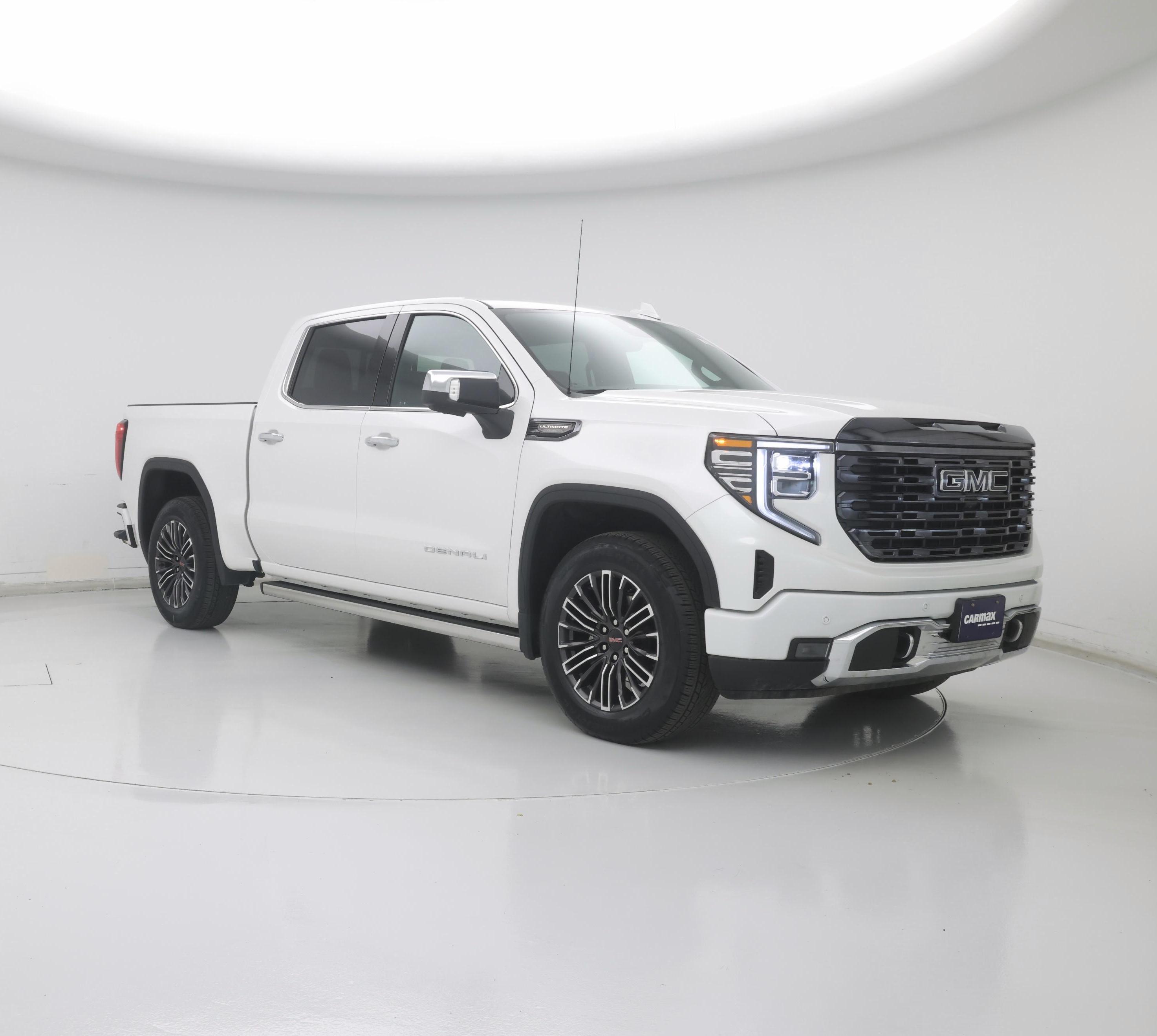 White 2023 GMC Sierra 1500 Denali Ultimate Crew Cab 4WD Pickup Truck Four-Wheel Drive Automatic