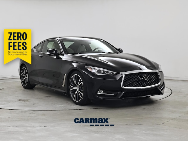 Black 2021 INFINITI Q60 3.0T Luxe RWD Coupe Rear-Wheel Drive Automatic