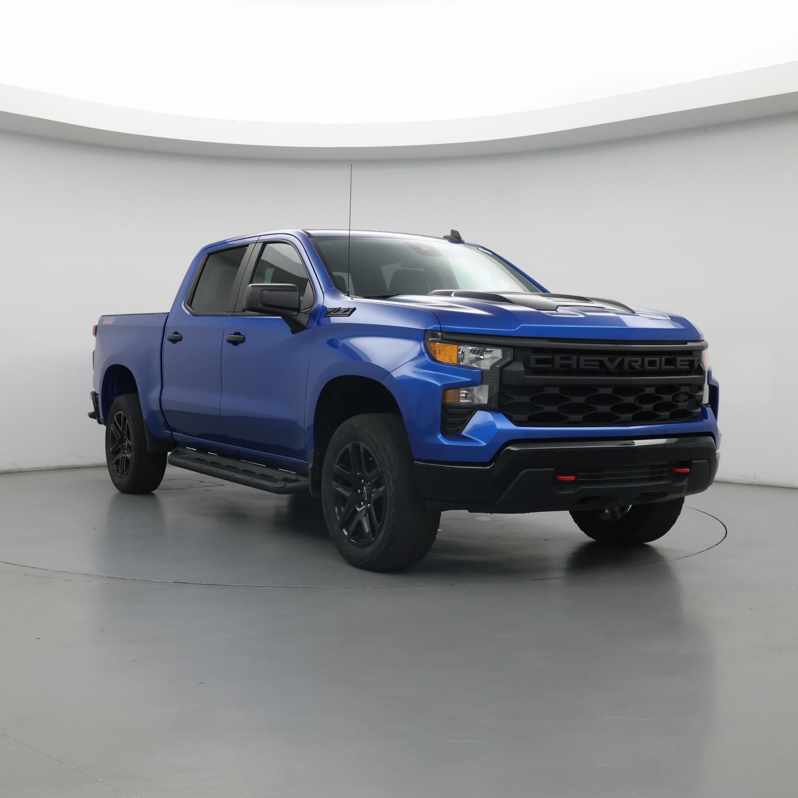 Blue 2023 Chevrolet Silverado 1500 Pickup Truck Four-Wheel Drive Automatic