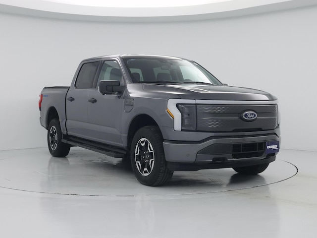 Gray 2023 Ford F-150 Lightning XLT SuperCrew AWD Pickup Truck All-Wheel Drive Automatic