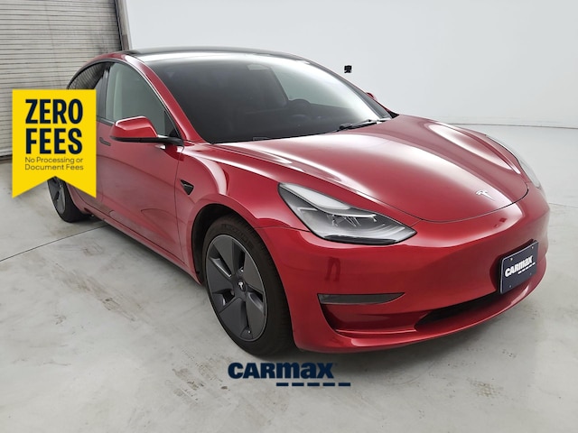 Red 2023 Tesla Model 3 Sedan Rear-Wheel Drive Automatic