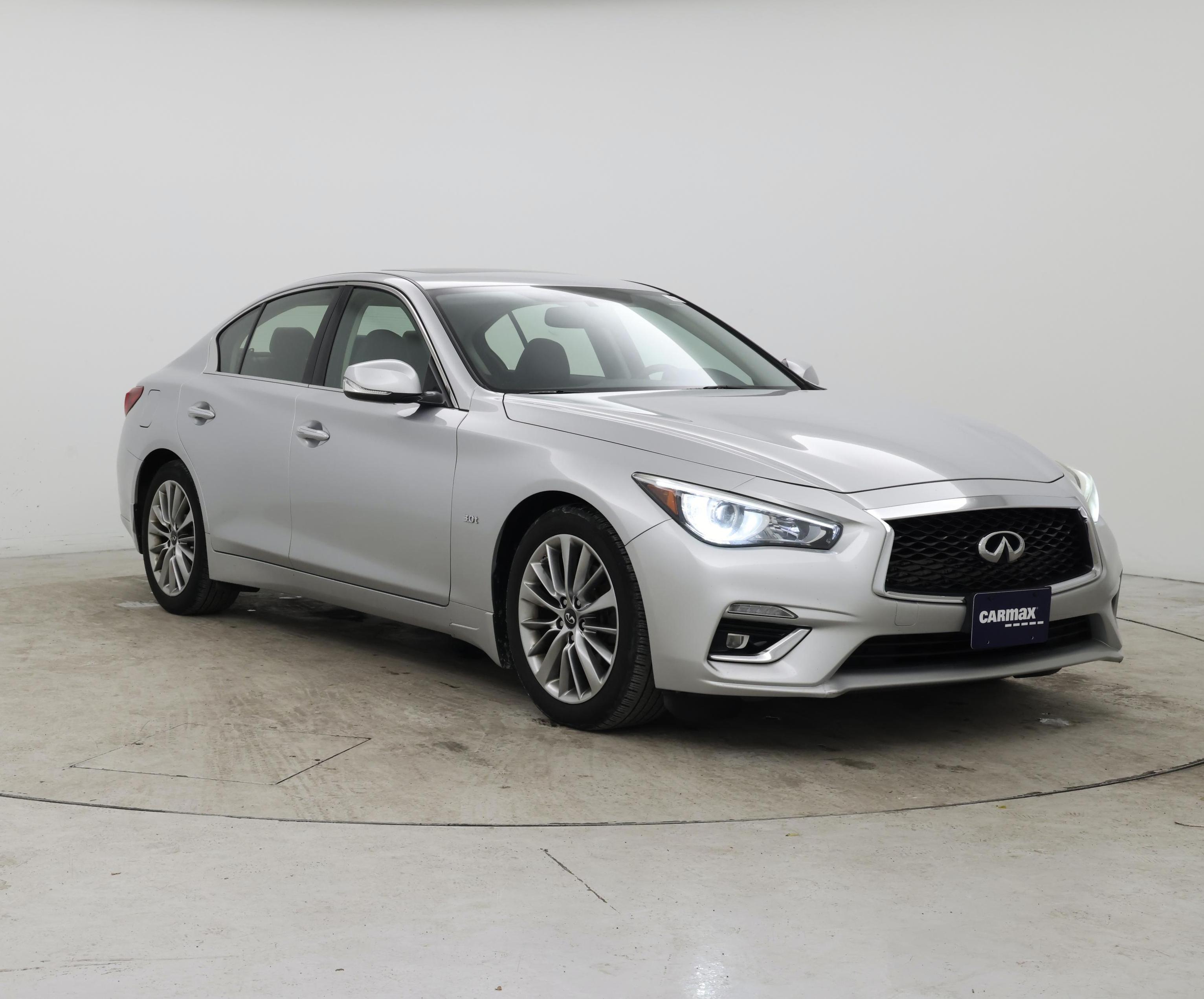 Silver 2018 INFINITI Q50 3.0t Luxe AWD Sedan All-Wheel Drive Automatic