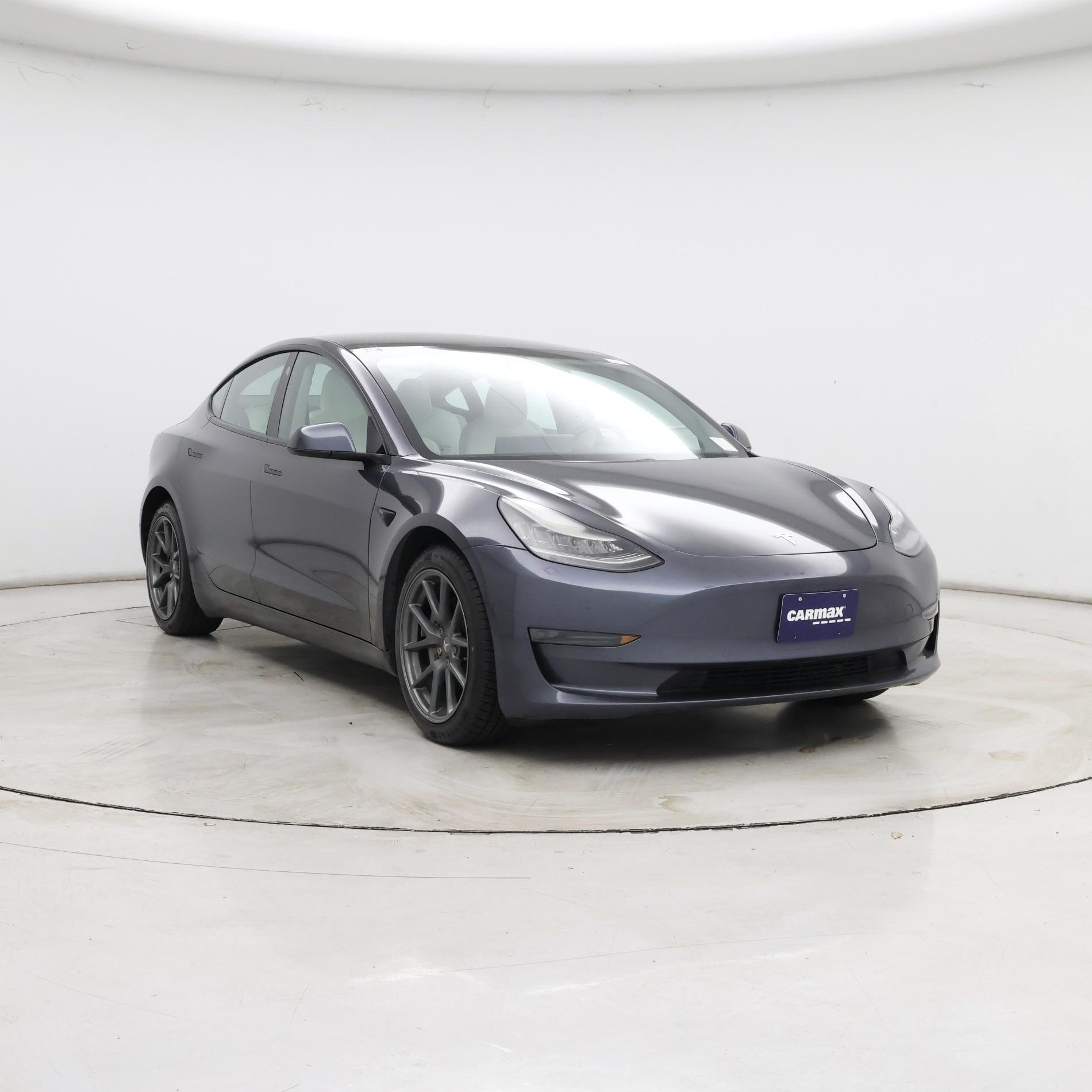 Gray 2021 Tesla Model 3 Sedan Rear-Wheel Drive Automatic