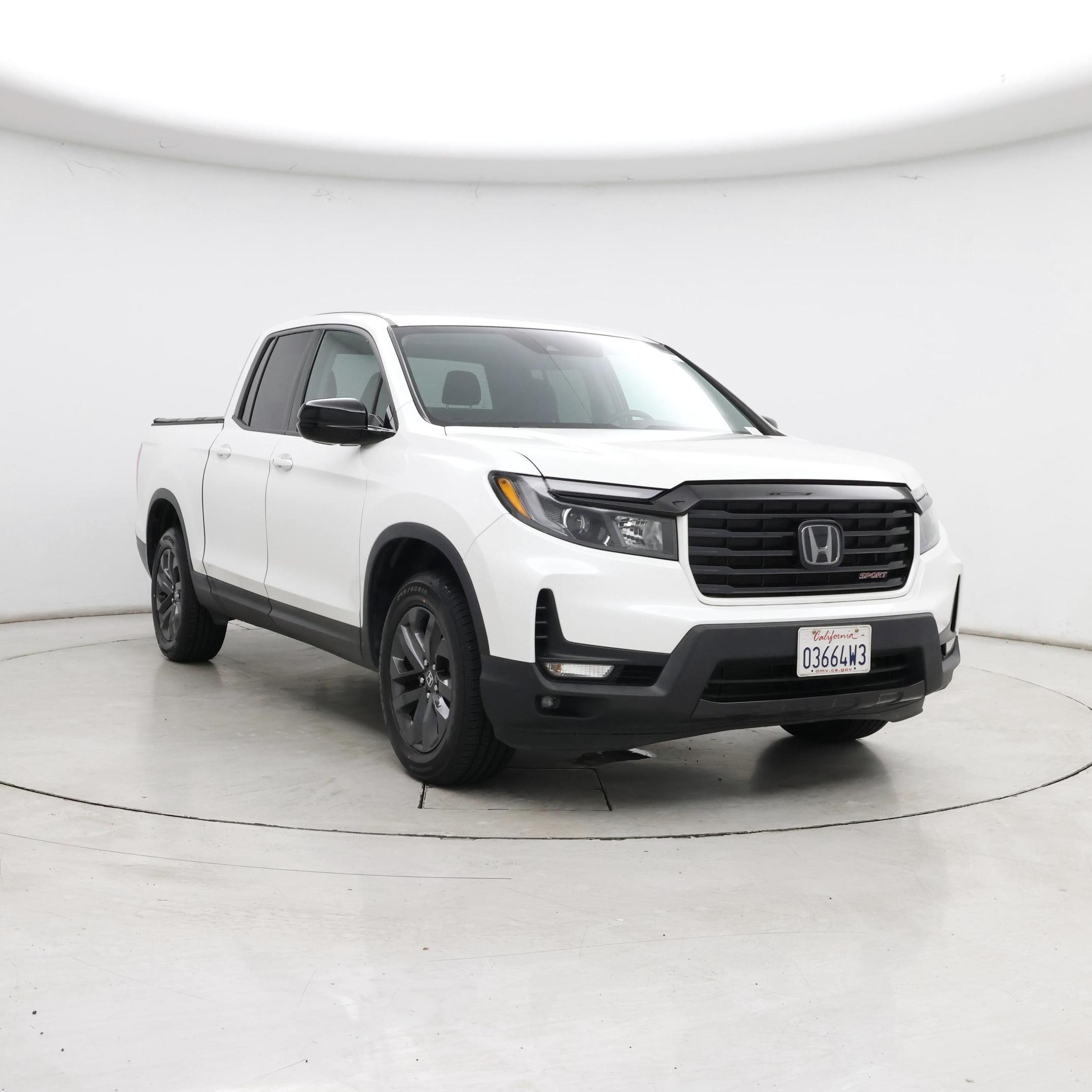 White 2021 Honda Ridgeline Pickup Truck All-Wheel Drive Automatic