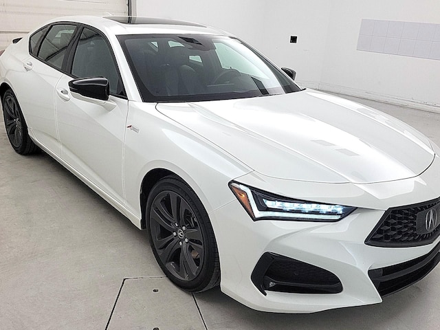 White 2023 Acura TLX SH-AWD with A-Spec Package Sedan All-Wheel Drive Automatic