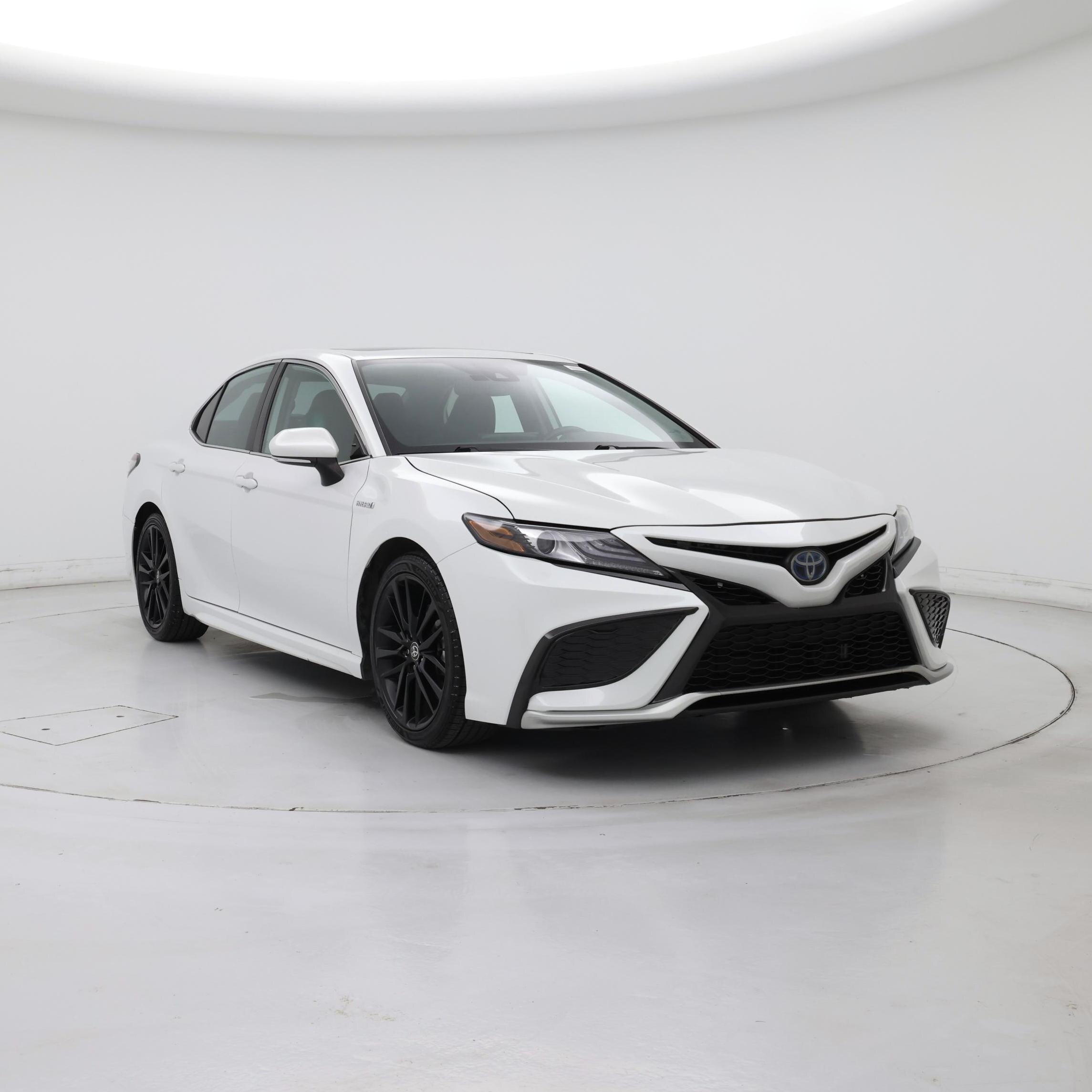 Pearl 2021 Toyota Camry Hybrid Sedan Front-Wheel Drive Automatic