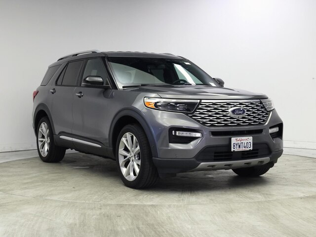 Gray 2021 Ford Explorer Hybrid Platinum AWD SUV / Crossover All-Wheel Drive Automatic