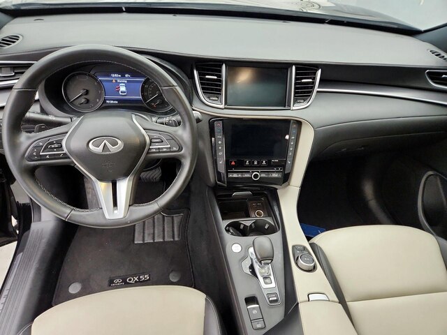 Black 2022 INFINITI QX55 Luxe AWD SUV / Crossover All-Wheel Drive Automatic
