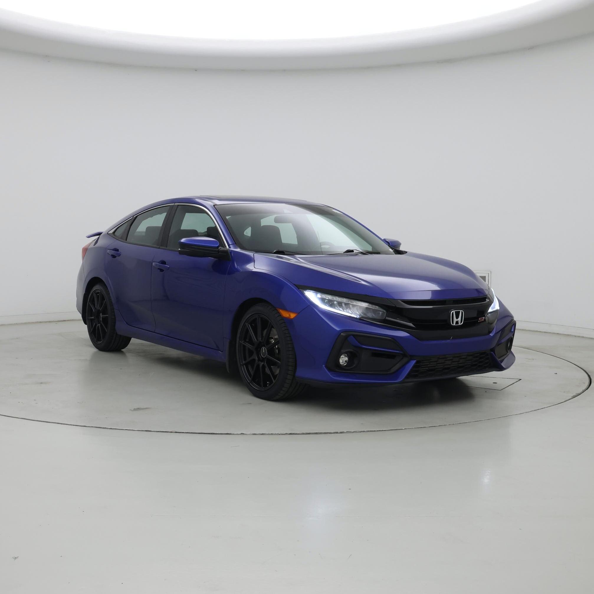 Blue 2020 Honda Civic Si Sedan FWD Sedan Front-Wheel Drive Manual