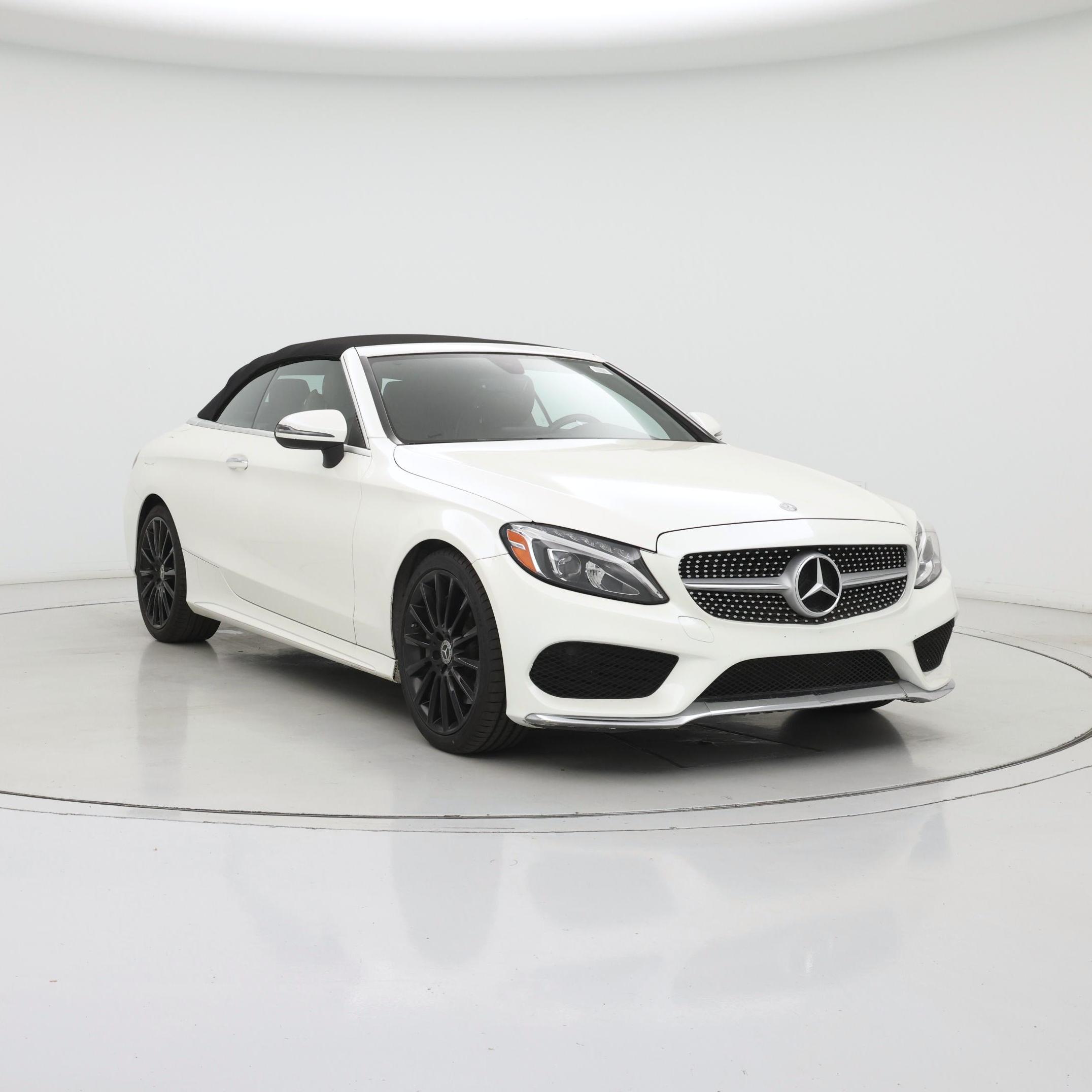 White 2017 Mercedes-Benz C-Class C 300 Cabriolet Convertible Rear-Wheel Drive Automatic