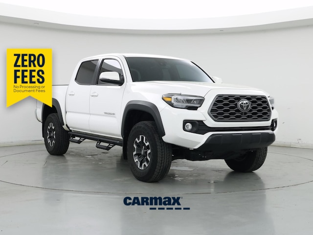 White 2022 Toyota Tacoma Pickup Truck Four-Wheel Drive Manual