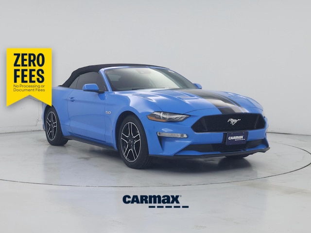 Blue 2022 Ford Mustang GT Premium Convertible RWD Convertible Rear-Wheel Drive Automatic