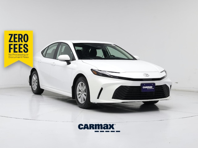 White 2025 Toyota Camry LE FWD Sedan Front-Wheel Drive Automatic