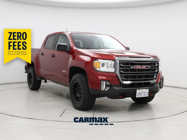 Red 2021 GMC Canyon AT4 Crew Cab 4WD with Cloth Pickup Truck Four-Wheel Drive Automatic