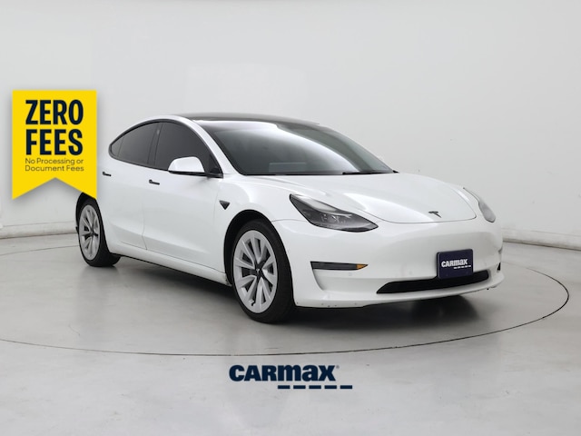 White 2022 Tesla Model 3 RWD Sedan Rear-Wheel Drive Automatic