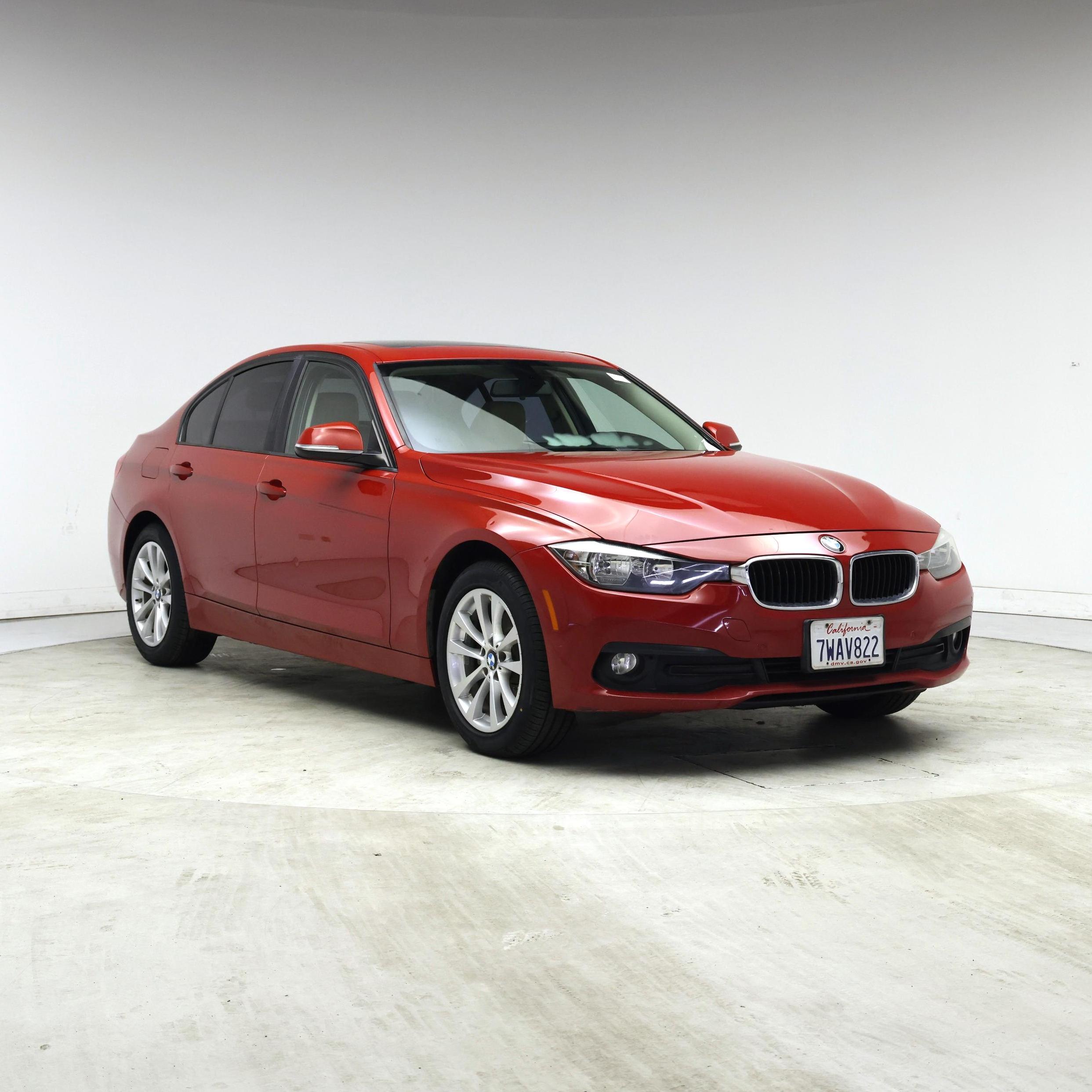 Red 2017 BMW 3 Series Sedan Rear-Wheel Drive Automatic