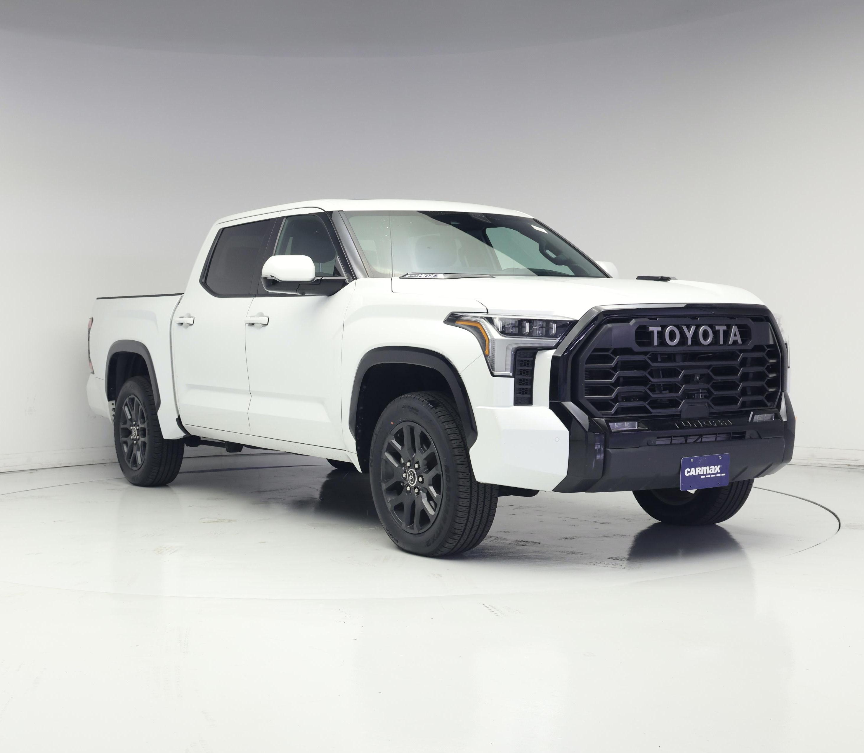 White 2023 Toyota Tundra Hybrid Pickup Truck Four-Wheel Drive Automatic