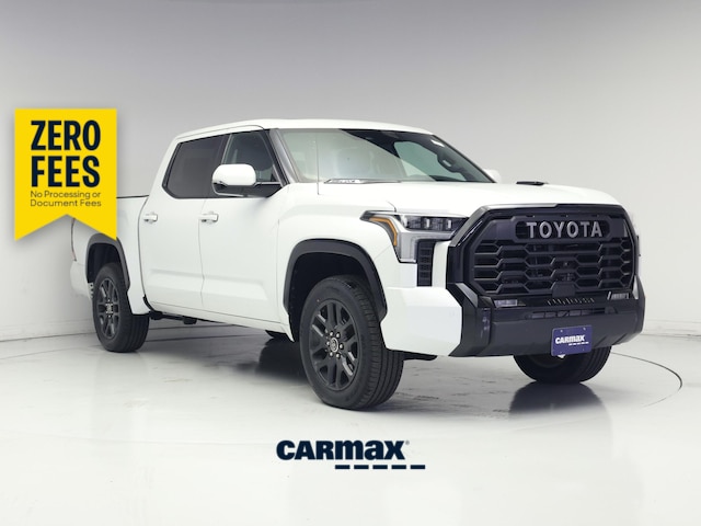 White 2023 Toyota Tundra Hybrid Pickup Truck Four-Wheel Drive Automatic