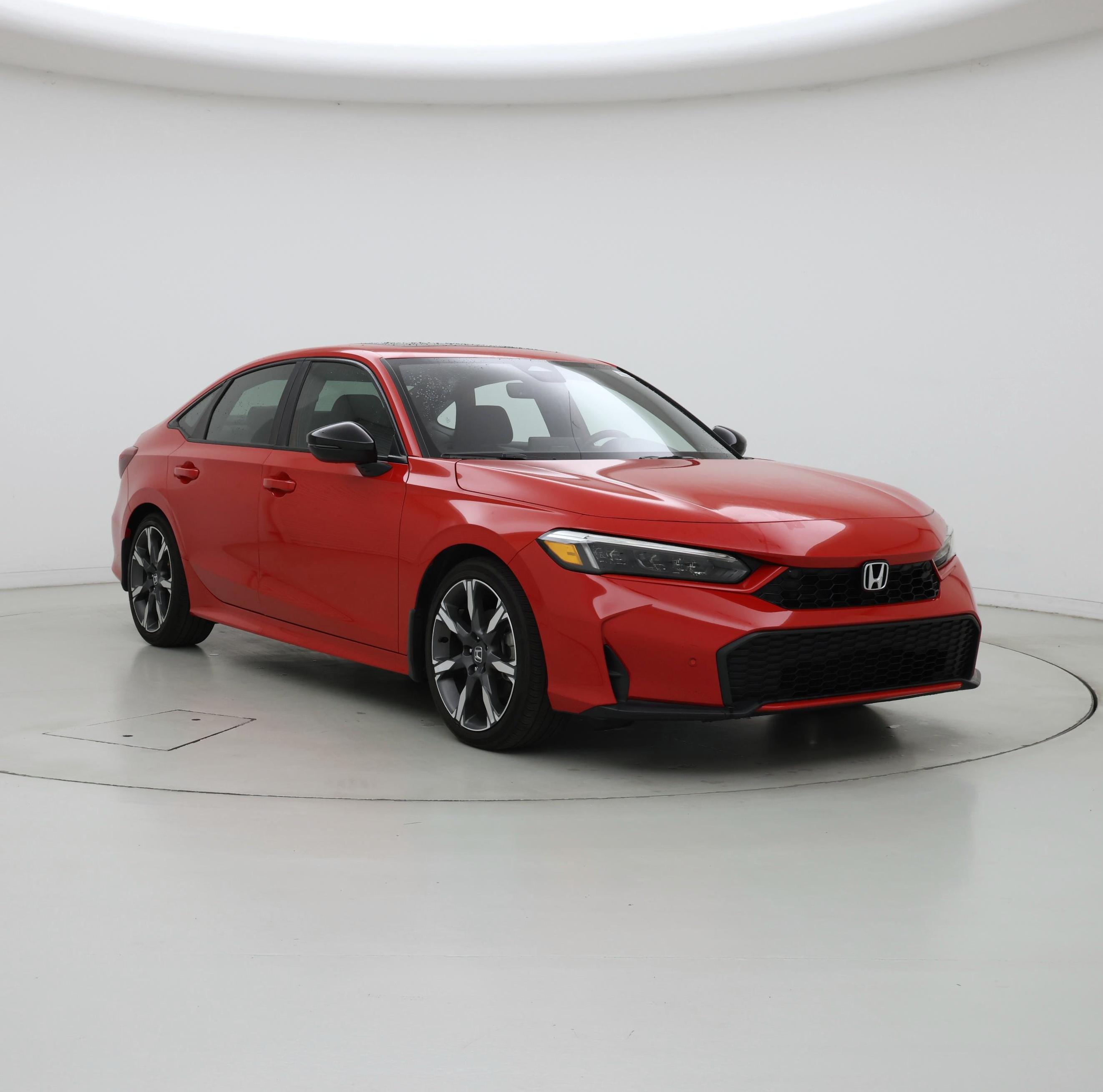 Red 2025 Honda Civic Hybrid Sedan Front-Wheel Drive Automatic