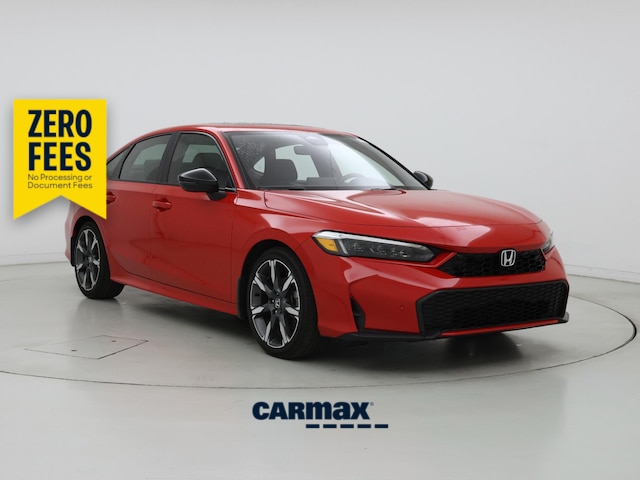 Red 2025 Honda Civic Hybrid Sedan Front-Wheel Drive Automatic