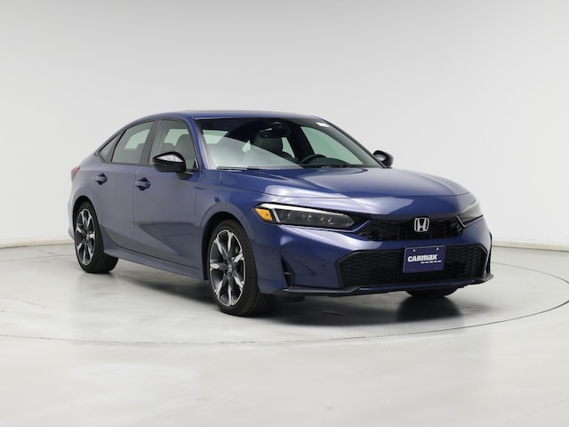 Blue 2025 Honda Civic Hybrid Sport Touring Sedan FWD Sedan Front-Wheel Drive Automatic