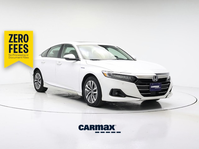 White 2022 Honda Accord Hybrid EX-L FWD Sedan Front-Wheel Drive Automatic
