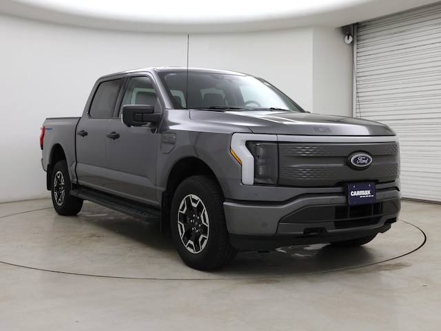 Gray 2023 Ford F-150 Lightning XLT SuperCrew AWD Pickup Truck All-Wheel Drive Automatic