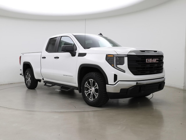 White 2025 GMC Sierra 1500 Pro Double Cab 4WD Pickup Truck Four-Wheel Drive Automatic